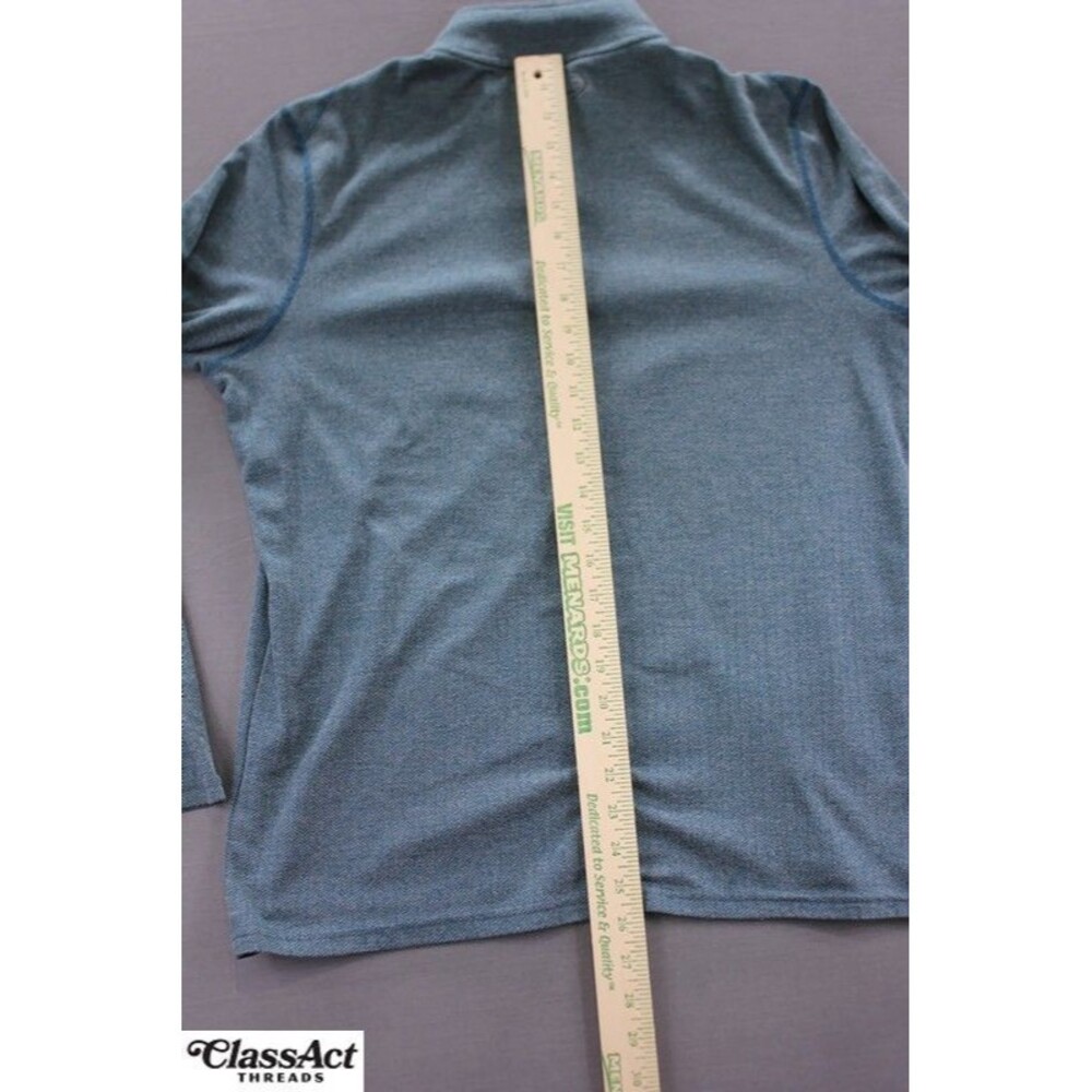 Under Armour Jacket 1/4 Zip HeatGear Teal Blue Golf Athletic Mens Threadborne M - Picture 9 of 12